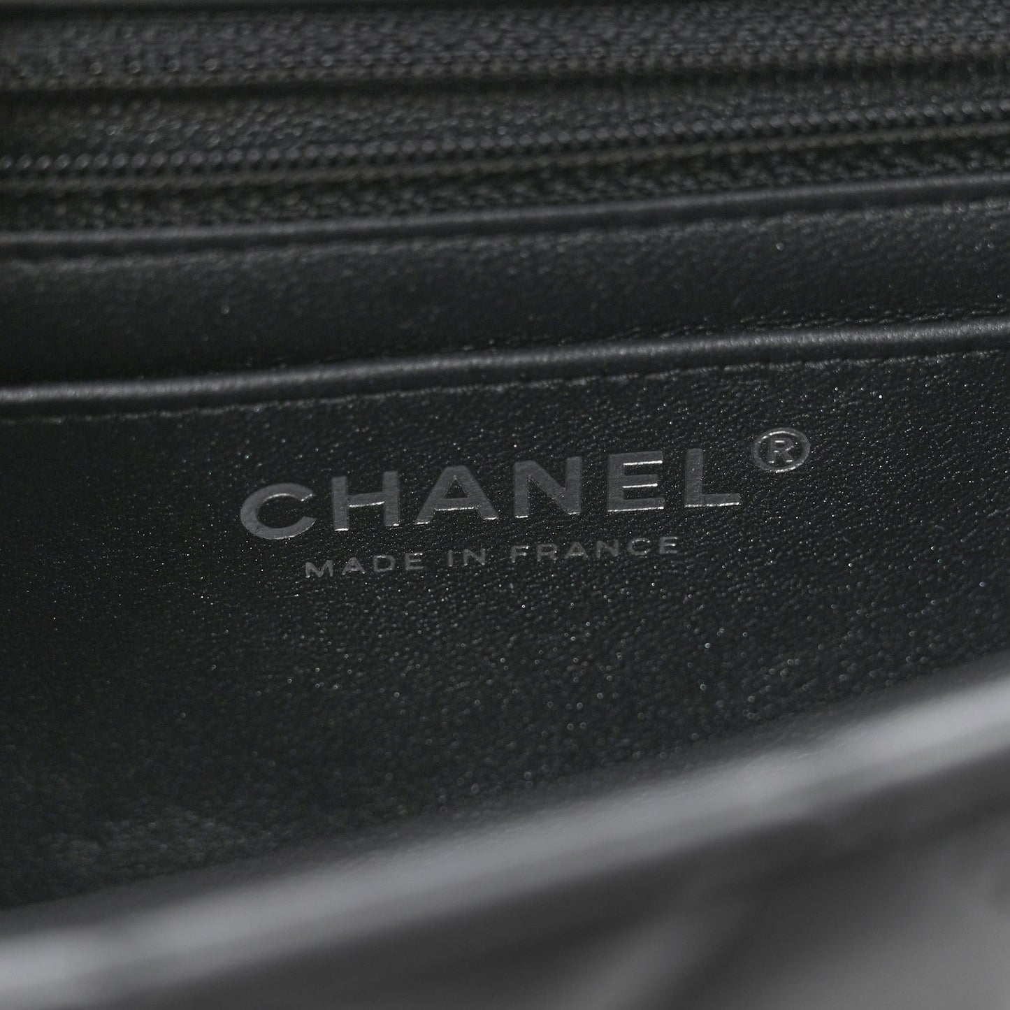 Pearly Lambskin Quilted Mini Rectangular Flap So Black