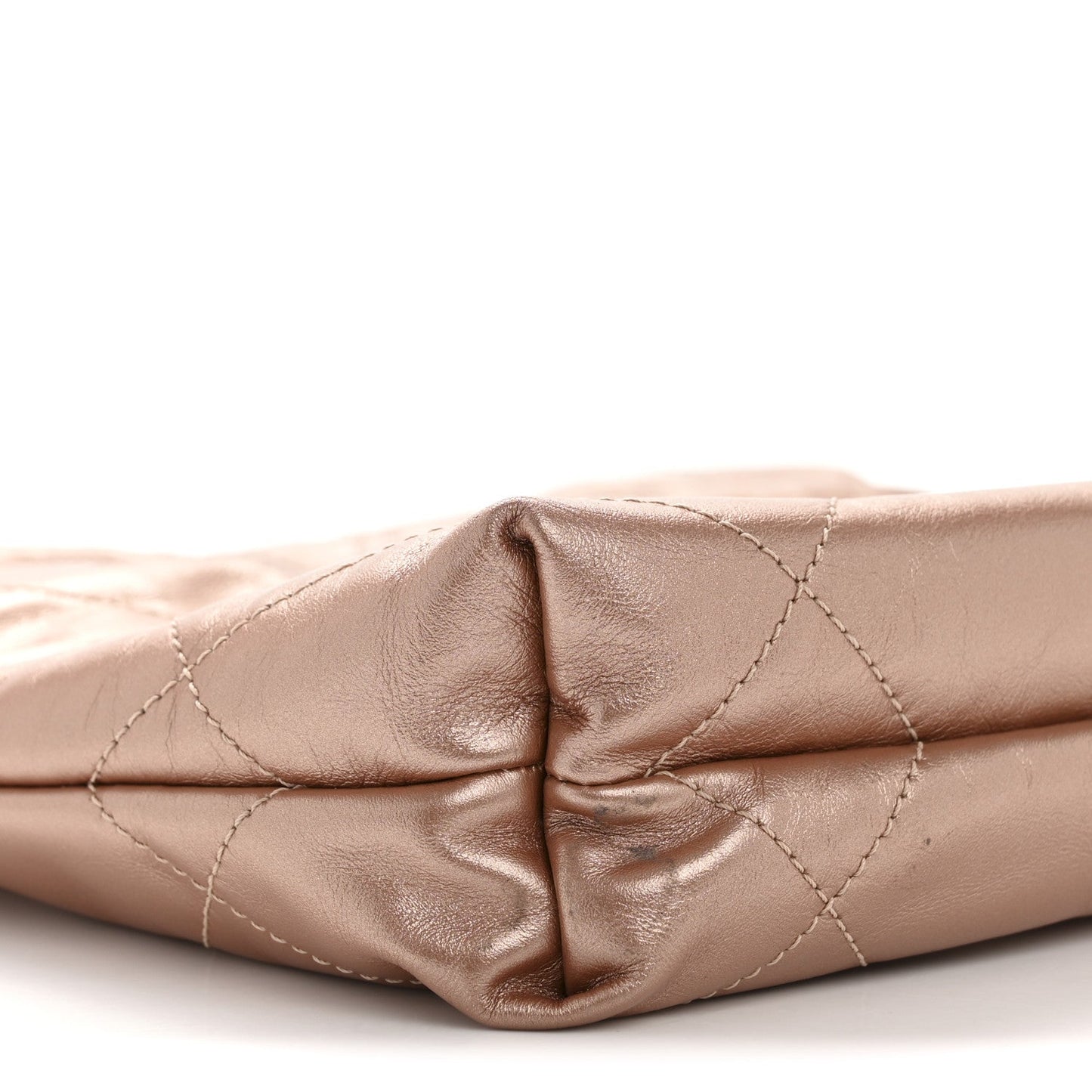 Metallic Calfskin Quilted Mini Chanel 22 Copper