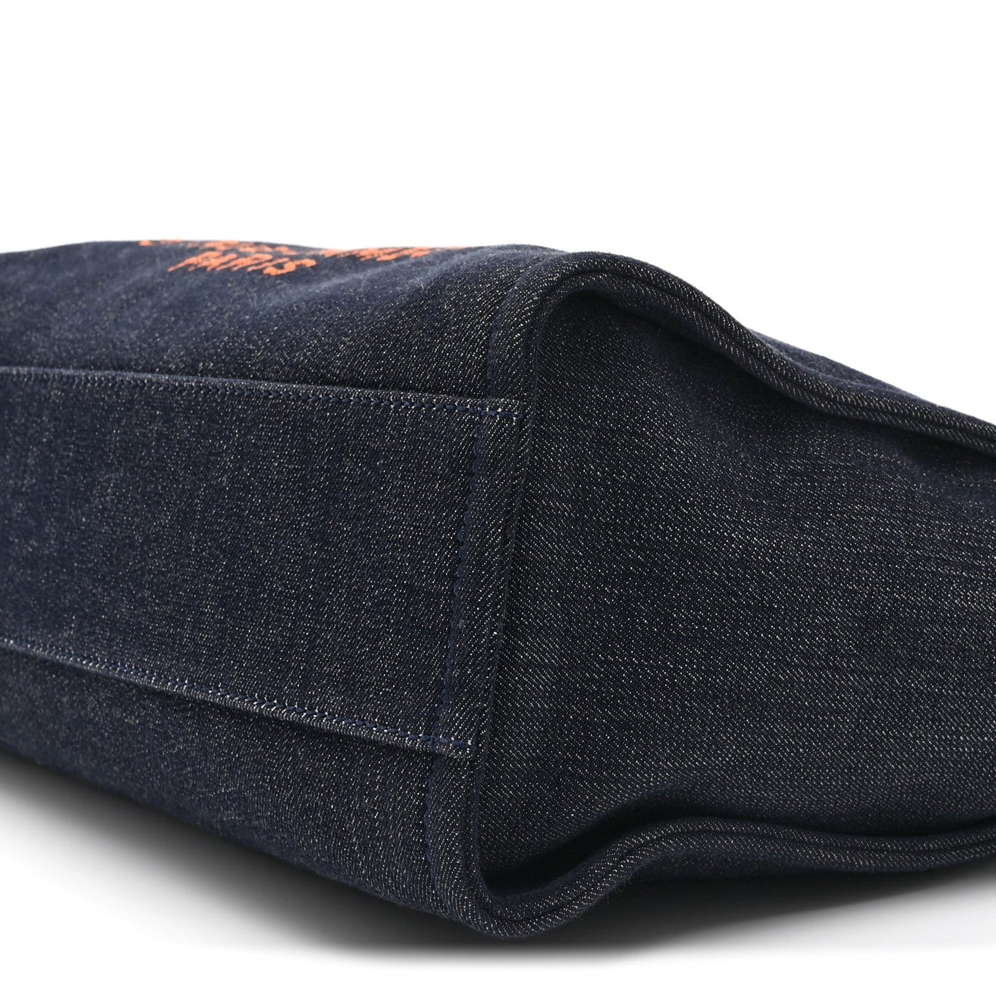 Denim Small Deauville Tote Blue Orange