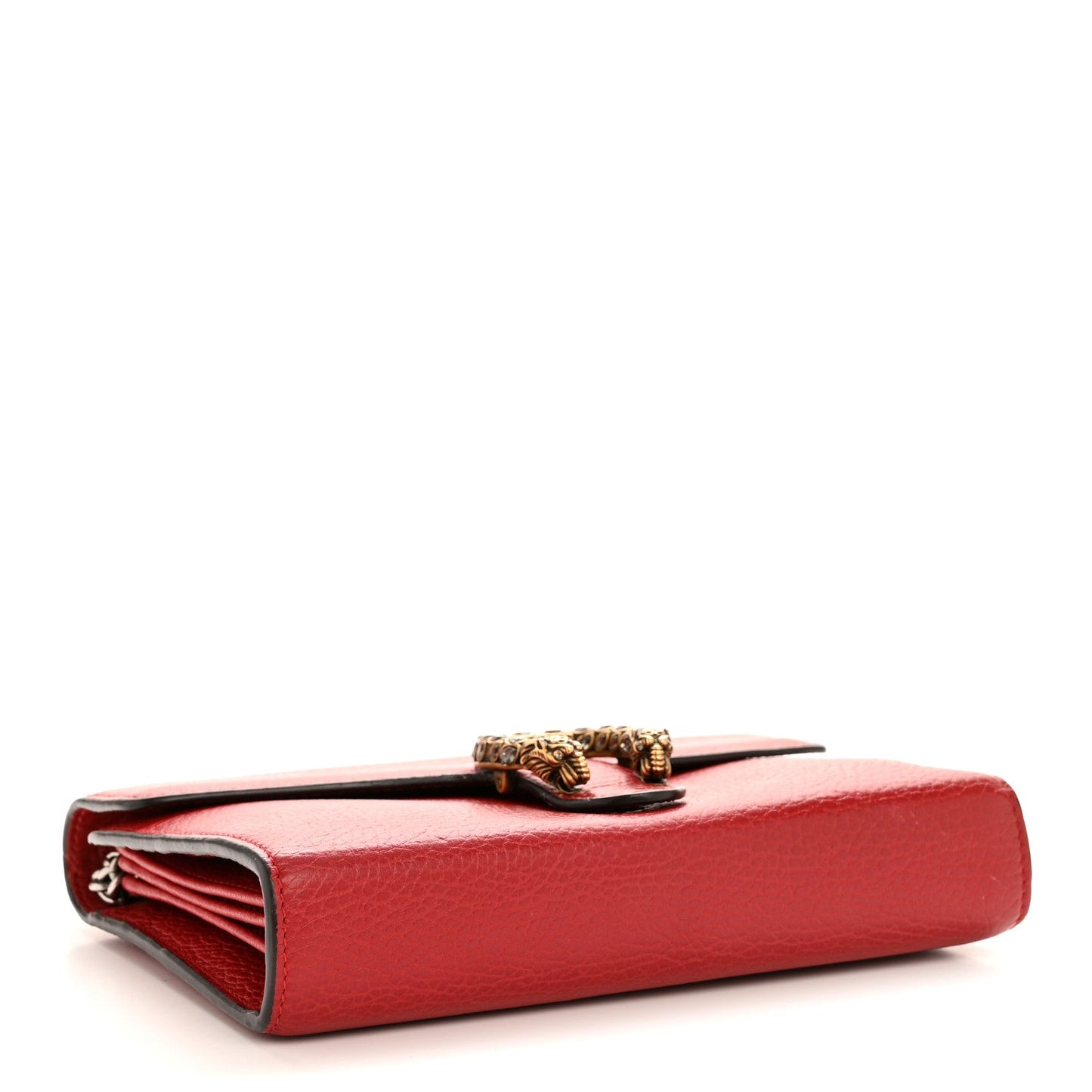 Calfskin Mini Dionysus Chain Wallet Hibiscus Red