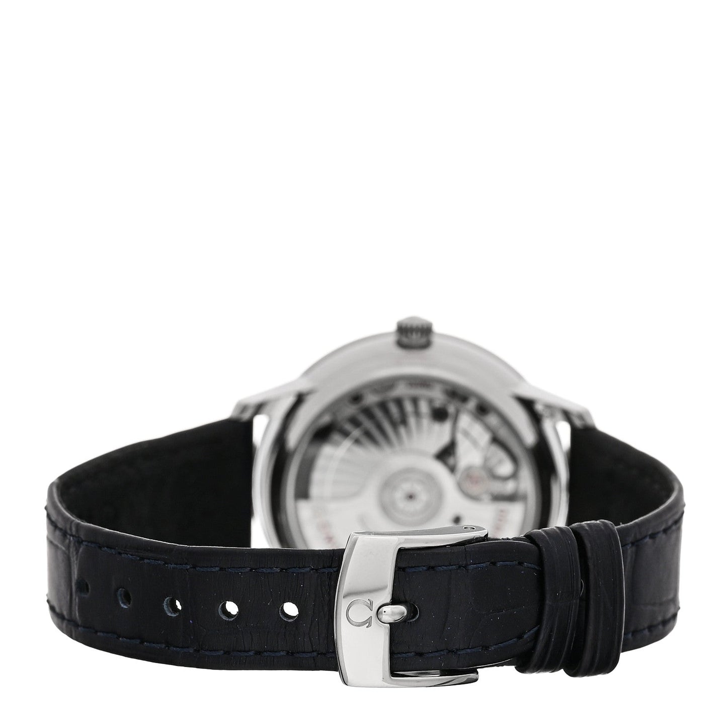 Stainless Steel Alligator Diamond 34mm De Ville Prestige Automatic Watch Blue 434.13.34.20.53.002