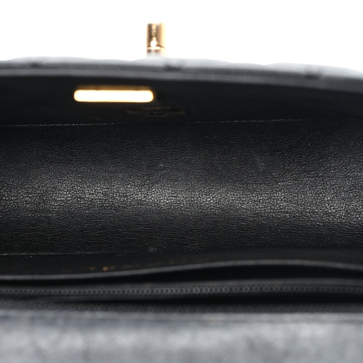 Lambskin Quilted Mini Rectangular Flap Black