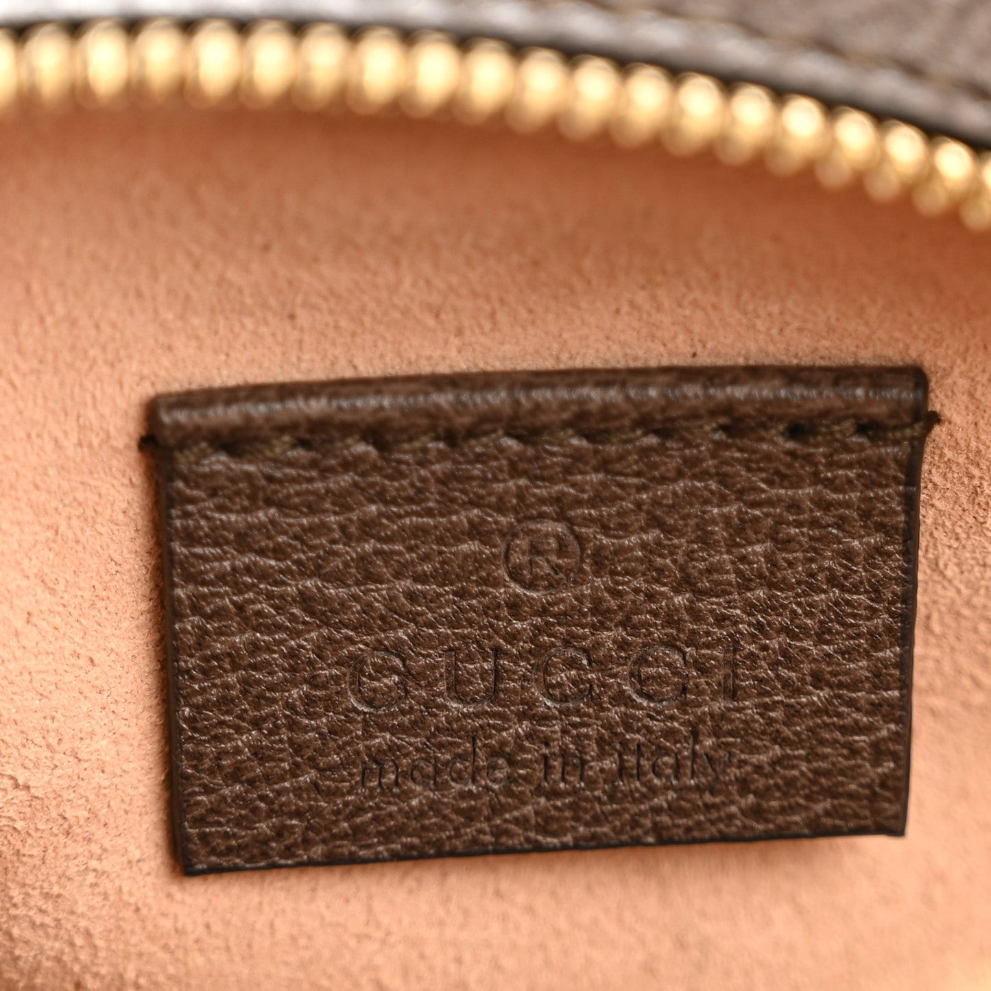 GG Supreme Monogram Web Mini Ophidia Round Shoulder Bag Brown
