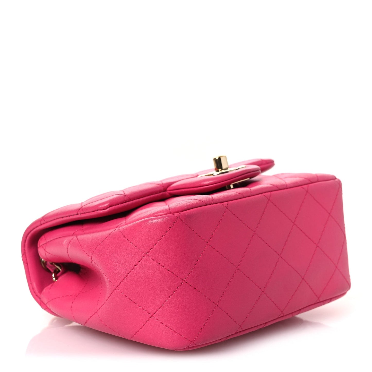 Lambskin Quilted Mini Square Flap Pink
