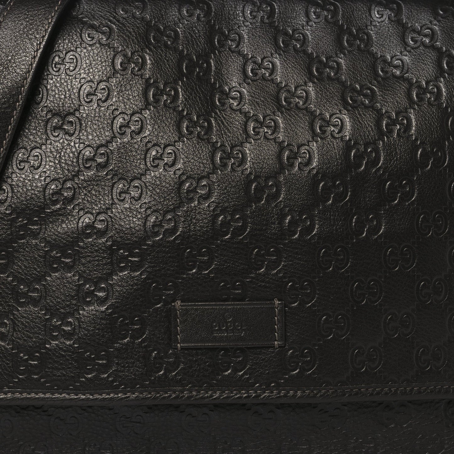 Guccissima Medium Flap Messenger Bag Chocolate