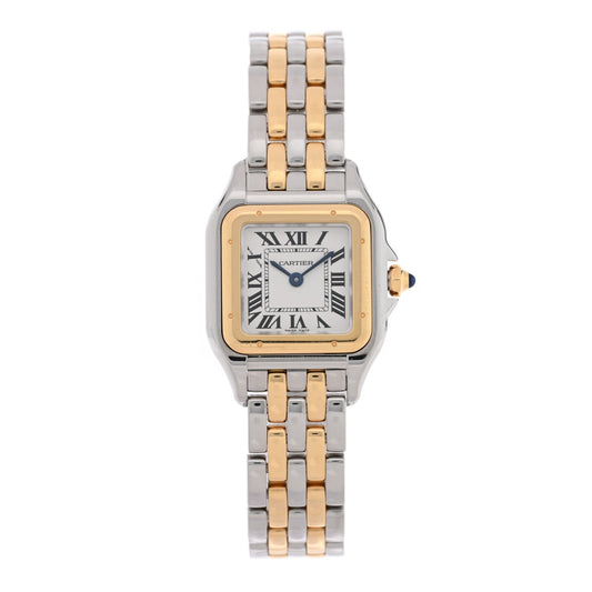 Stainless Steel 18K Yellow Gold 23mm Panthere Quartz Watch