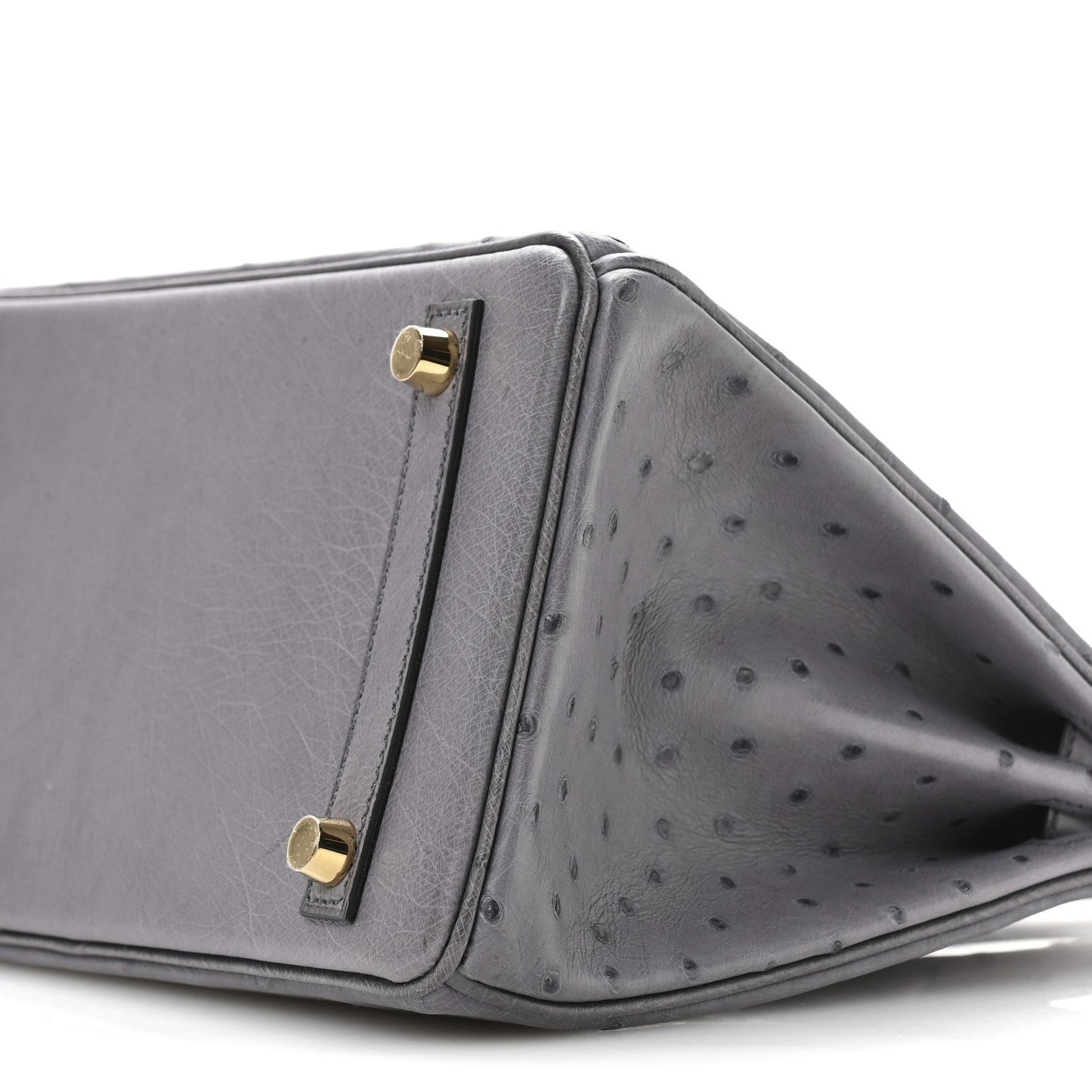 Ostrich Birkin 25 Gris Agate