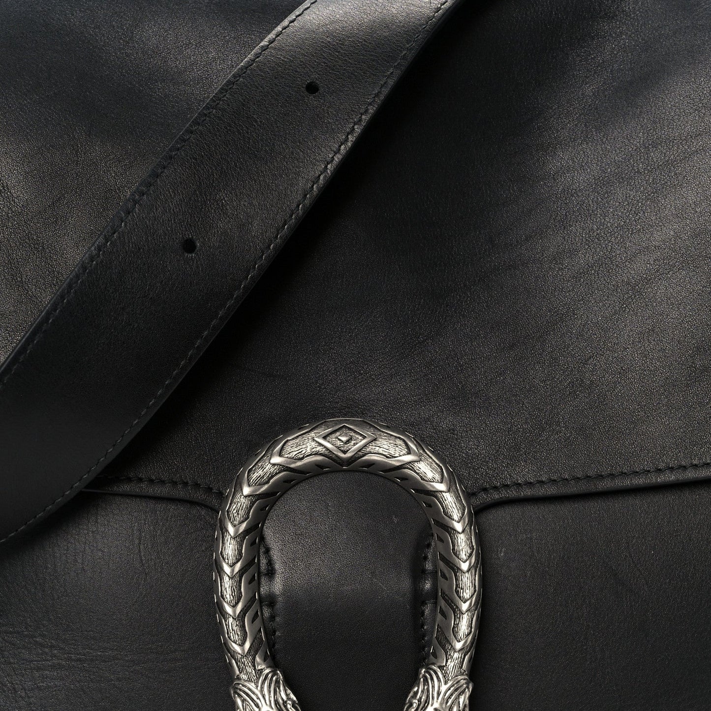 Calfskin Dionysus Messenger Bag Black