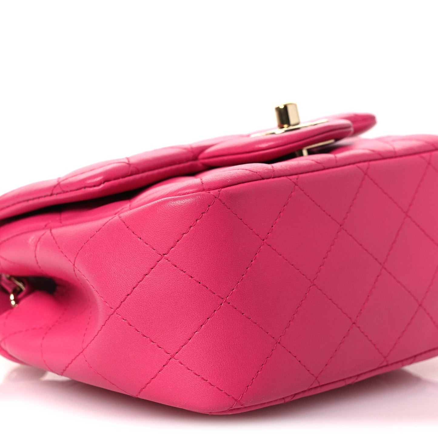 Lambskin Quilted Mini Square Flap Pink