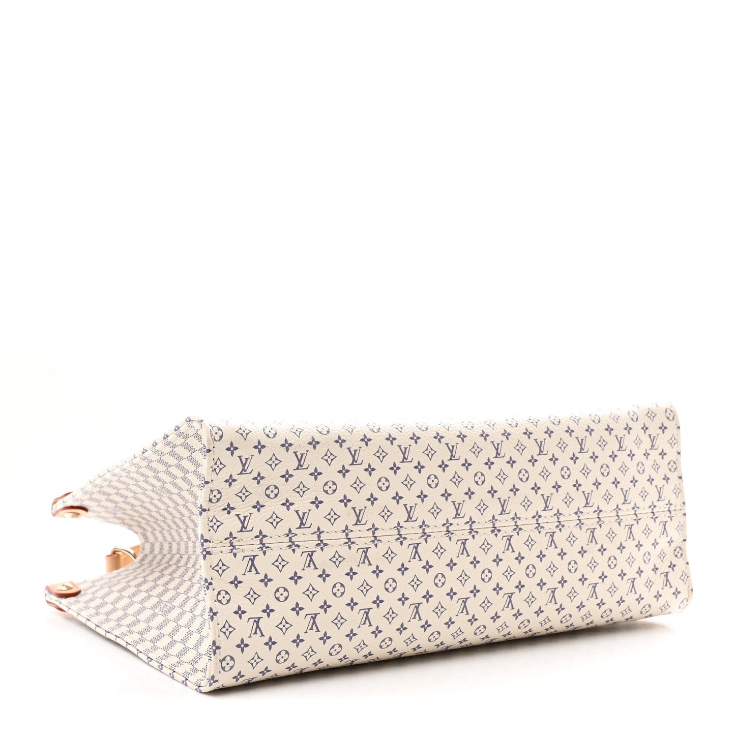Monogram Damier Calfskin Romance Onthego PM Azure Blue Sand