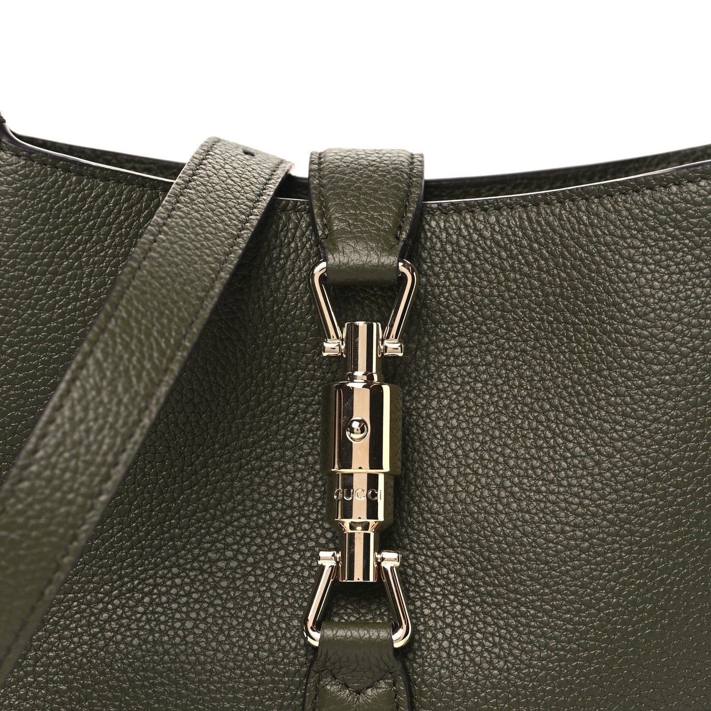 Grand Prix Calfskin Medium Jackie 1961 Hobo Dark Green