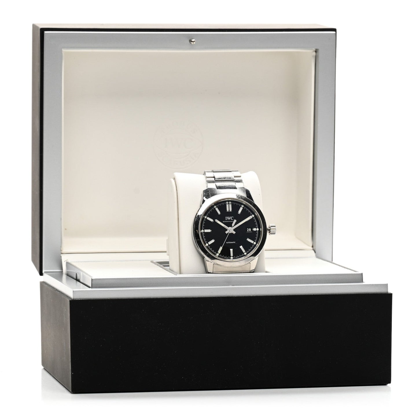 Stainless Steel 40mm Ingenieur Automatic Watch Black IW357002