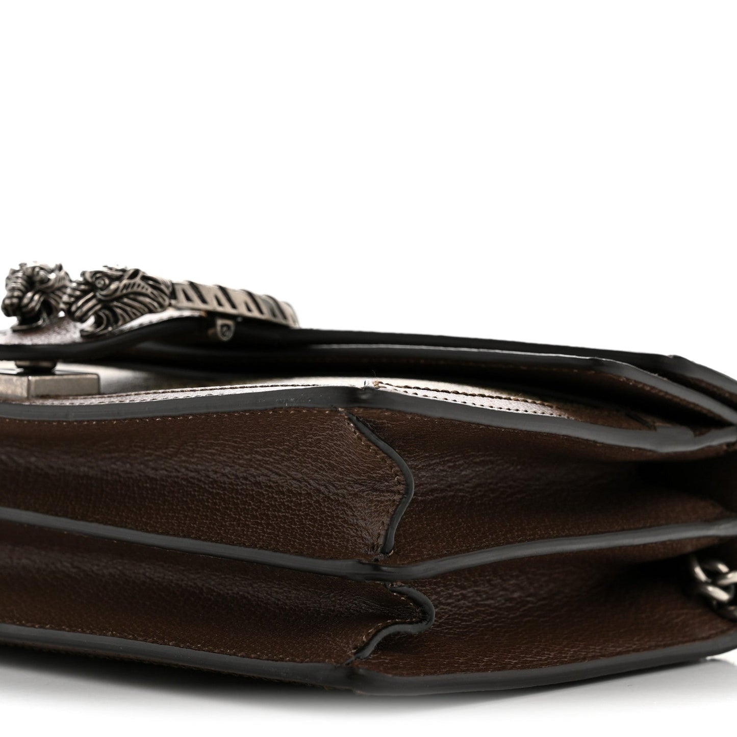 GG Supreme Monogram Textured Dollar Calfskin Top Handle Dionysus Shoulder Bag Beige Ebony New Acero
