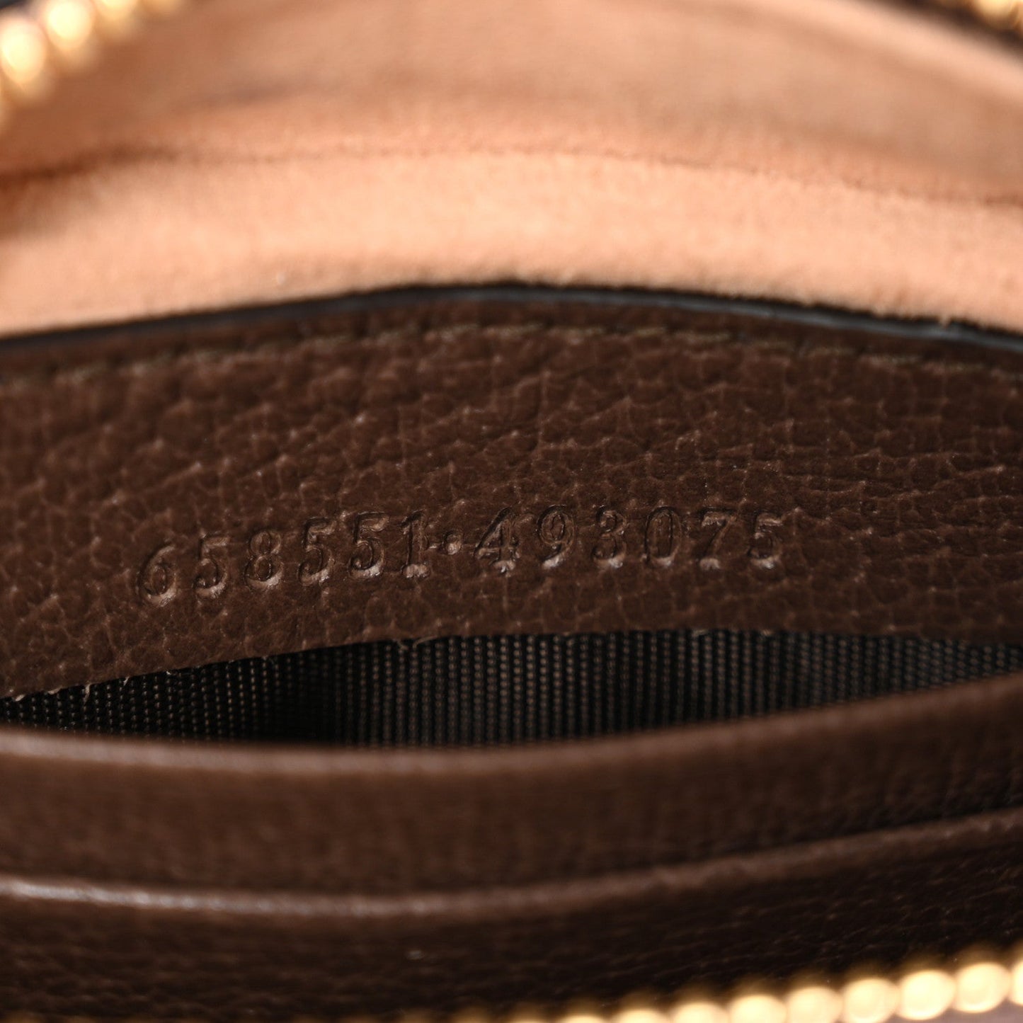 GG Supreme Monogram Textured Calfskin Web Mini Ophidia Half Moon Hobo Beige Ebony New Acero