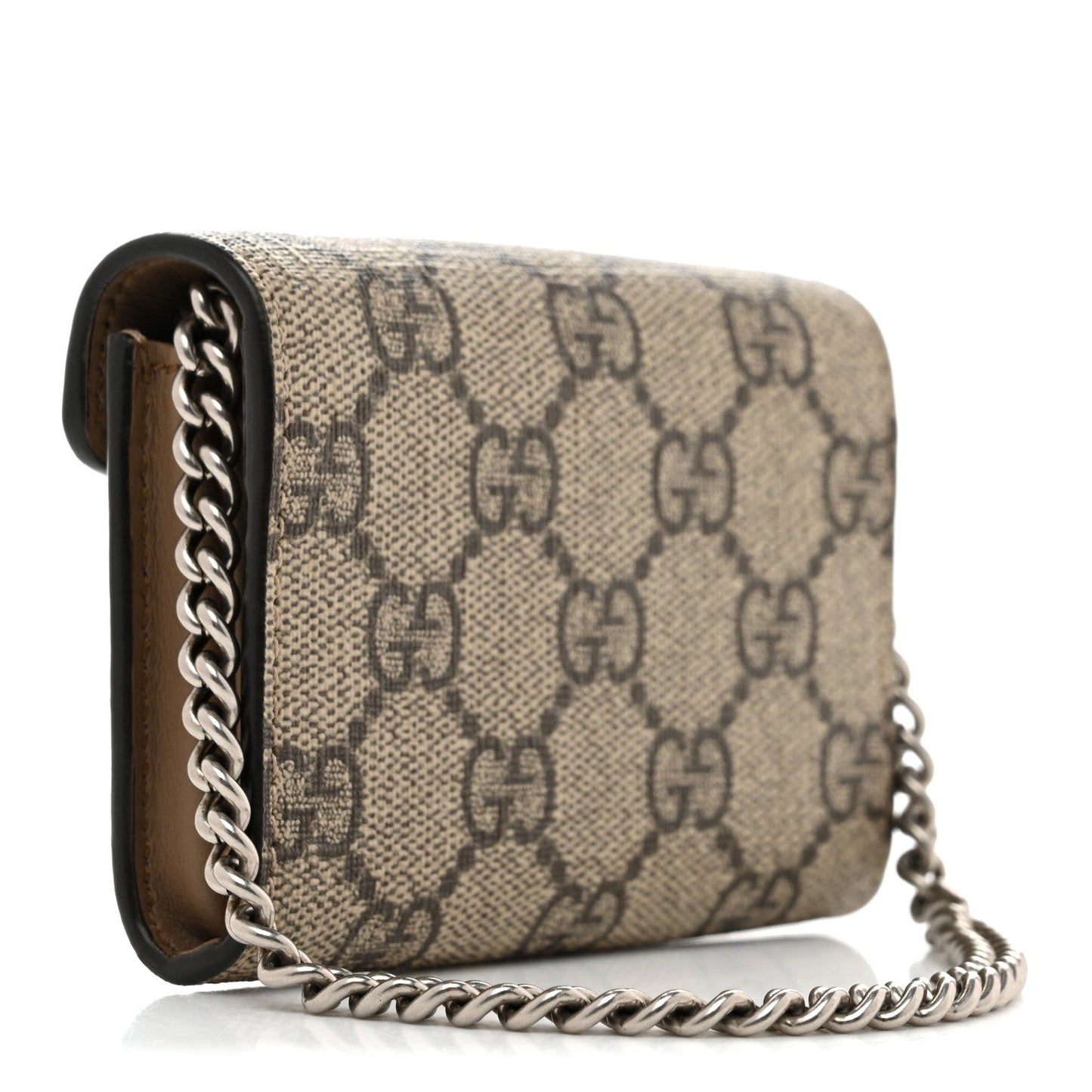 GG Supreme Monogram Dionysus Coin Purse Taupe