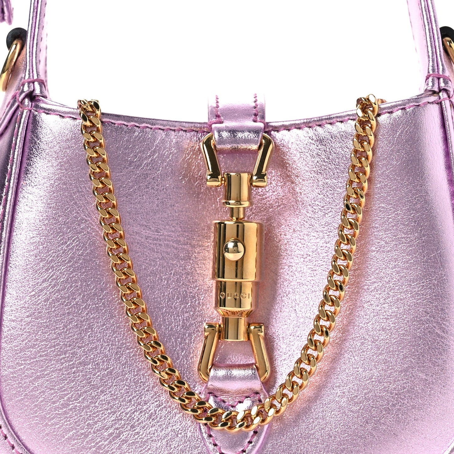 Laminated Nappa Nano Jackie 1961 Hobo Metallic Pink