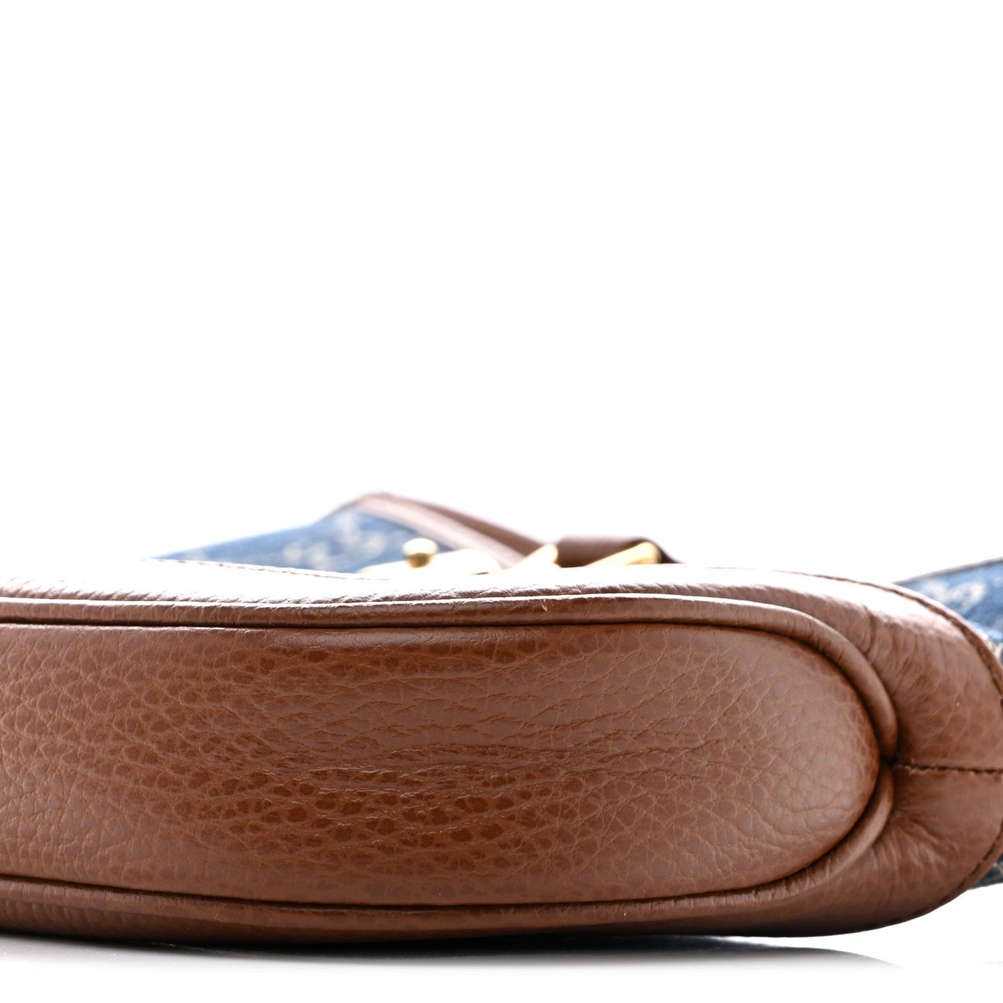 New Denim GG Monogram Calfskin Small Jackie 1961 Hobo Blue Tea Cuir