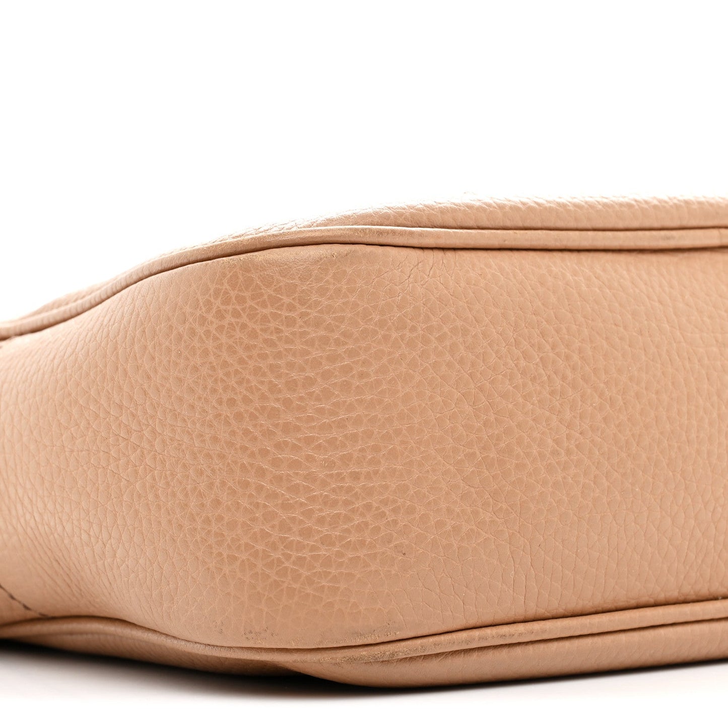 Pebbled Calfskin Small Soho Disco Bag Rose Beige