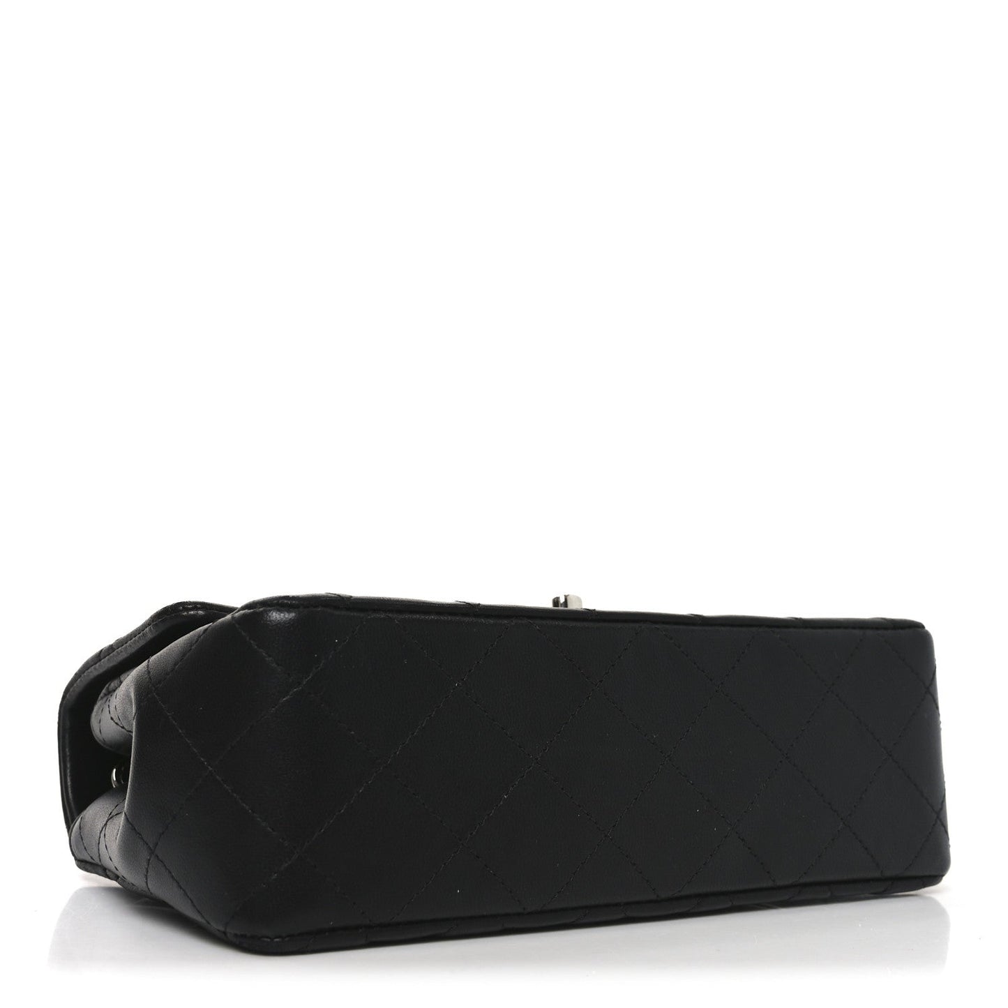 Lambskin Quilted Mini Rectangular Flap Black