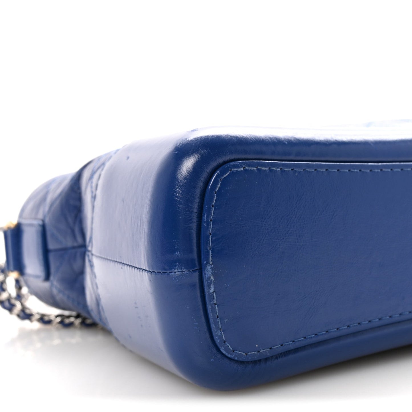 Aged Calfskin Quilted Medium Gabrielle Hobo Blue