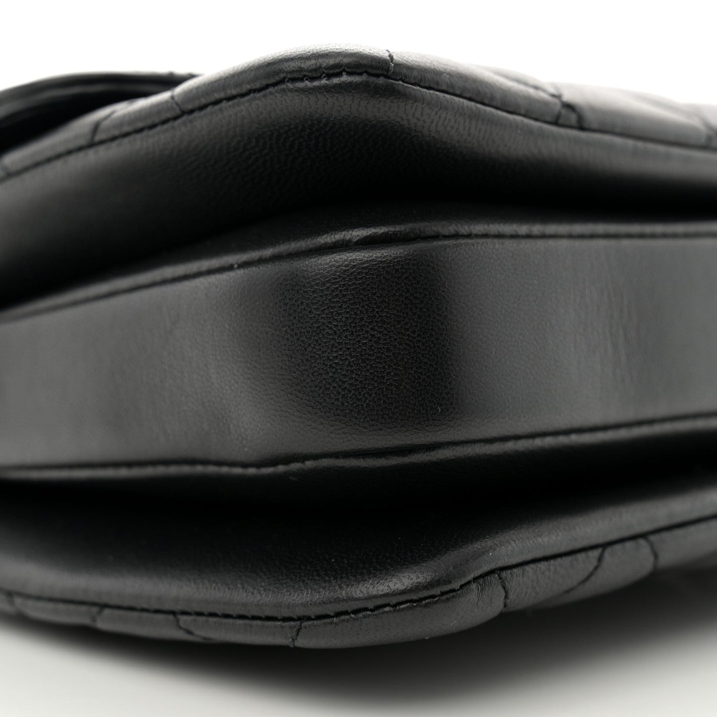 Lambskin Quilted Mini Trendy CC Dual Handle Flap Bag Black