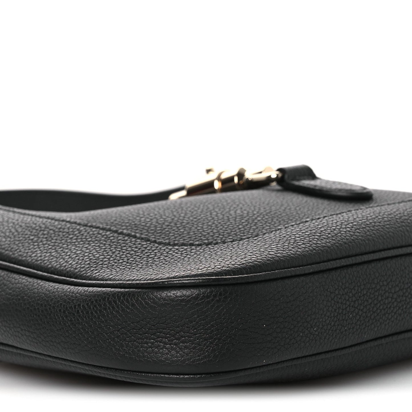 Grained Calfskin Web Medium Jackie 1961 Hobo Black