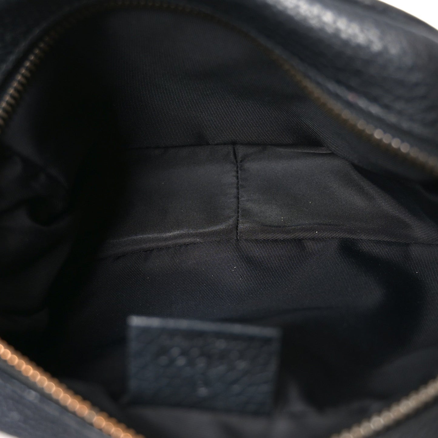 Pebbled Calfskin Small Soho Disco Bag Black