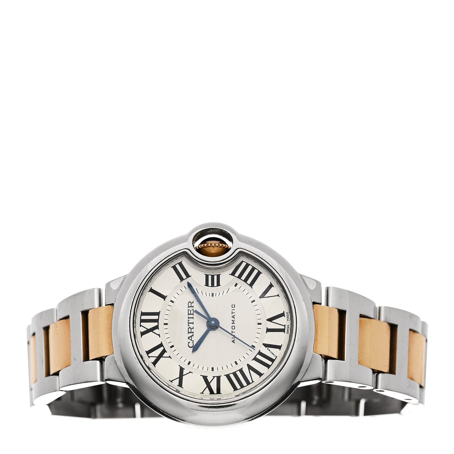 Stainless Steel 18K Yellow Gold 33mm Ballon Bleu De Cartier Automatic Watch