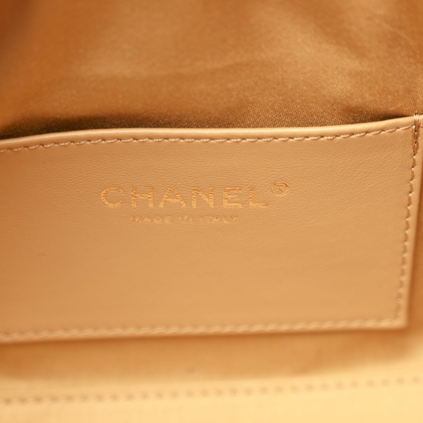 Suede Quilted Mini Chanel 25 Handbag Beige