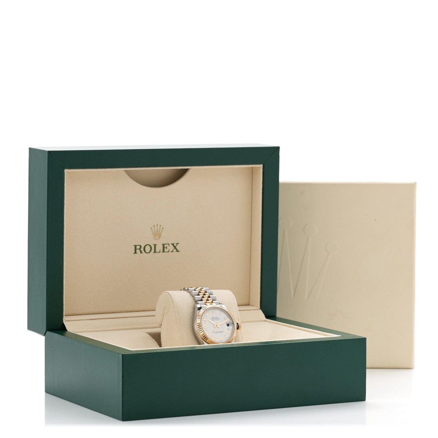 Stainless Steel 18K Yellow Gold 31mm Oyster Perpetual Datejust Watch White Roman 278273