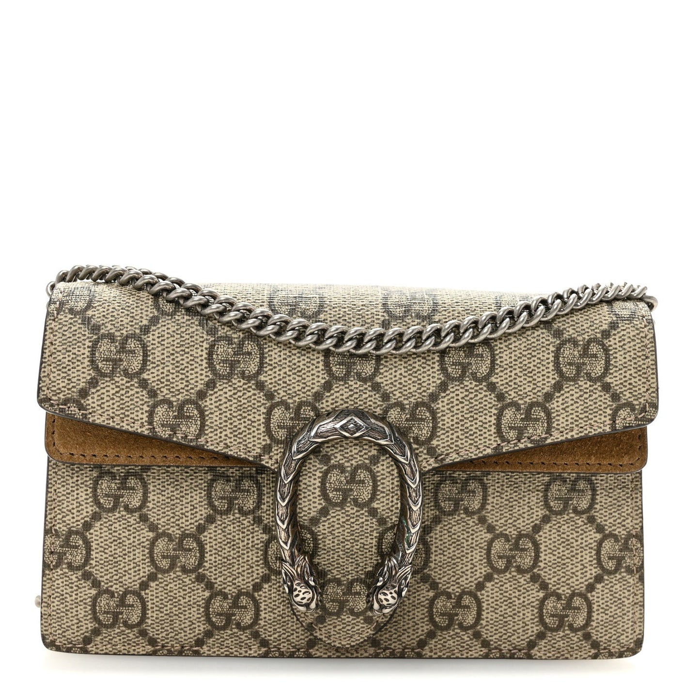 GG Supreme Monogram Super Mini Dionysus Shoulder Bag Taupe
