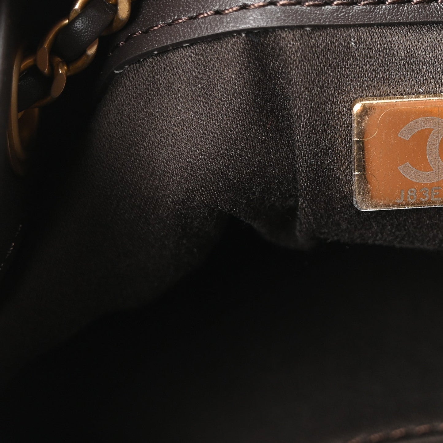 Suede Quilted Mini Chanel 25 Handbag Dark Brown