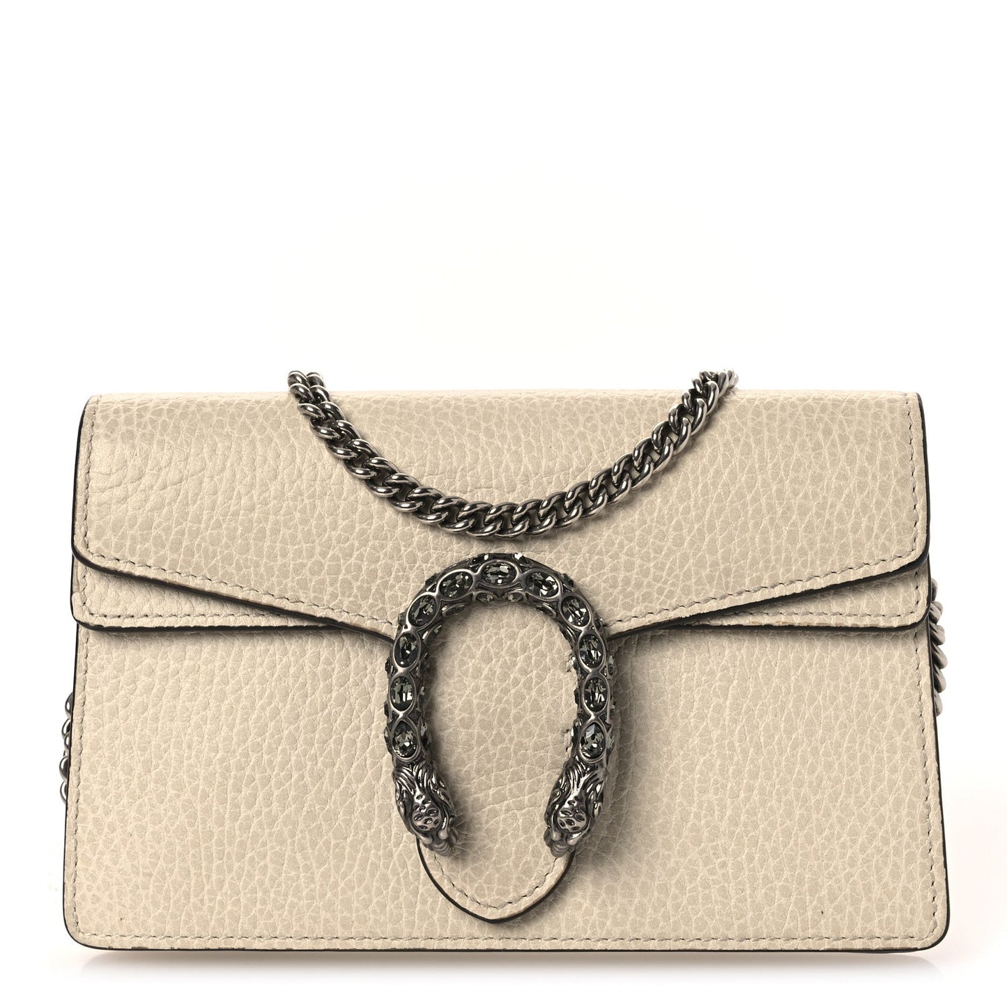 Dollar Calfskin Crystal Super Mini Dionysus Shoulder Bag Mystic White Black Diamond