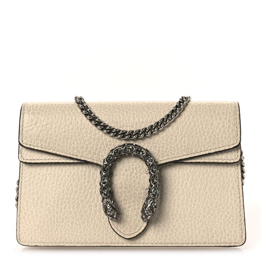 Dollar Calfskin Crystal Super Mini Dionysus Shoulder Bag Mystic White Black Diamond