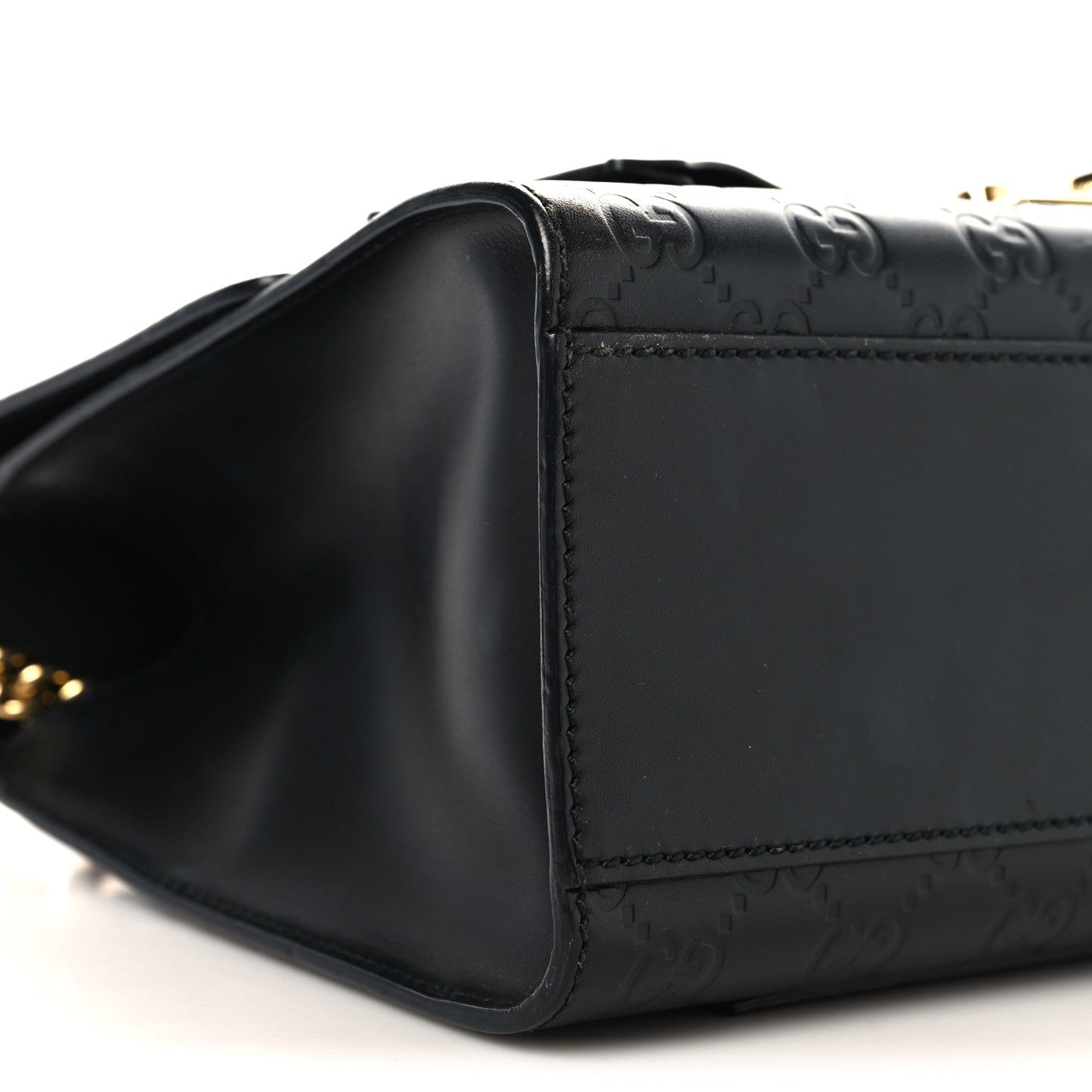 Guccissima Medium Padlock Shoulder Bag Black
