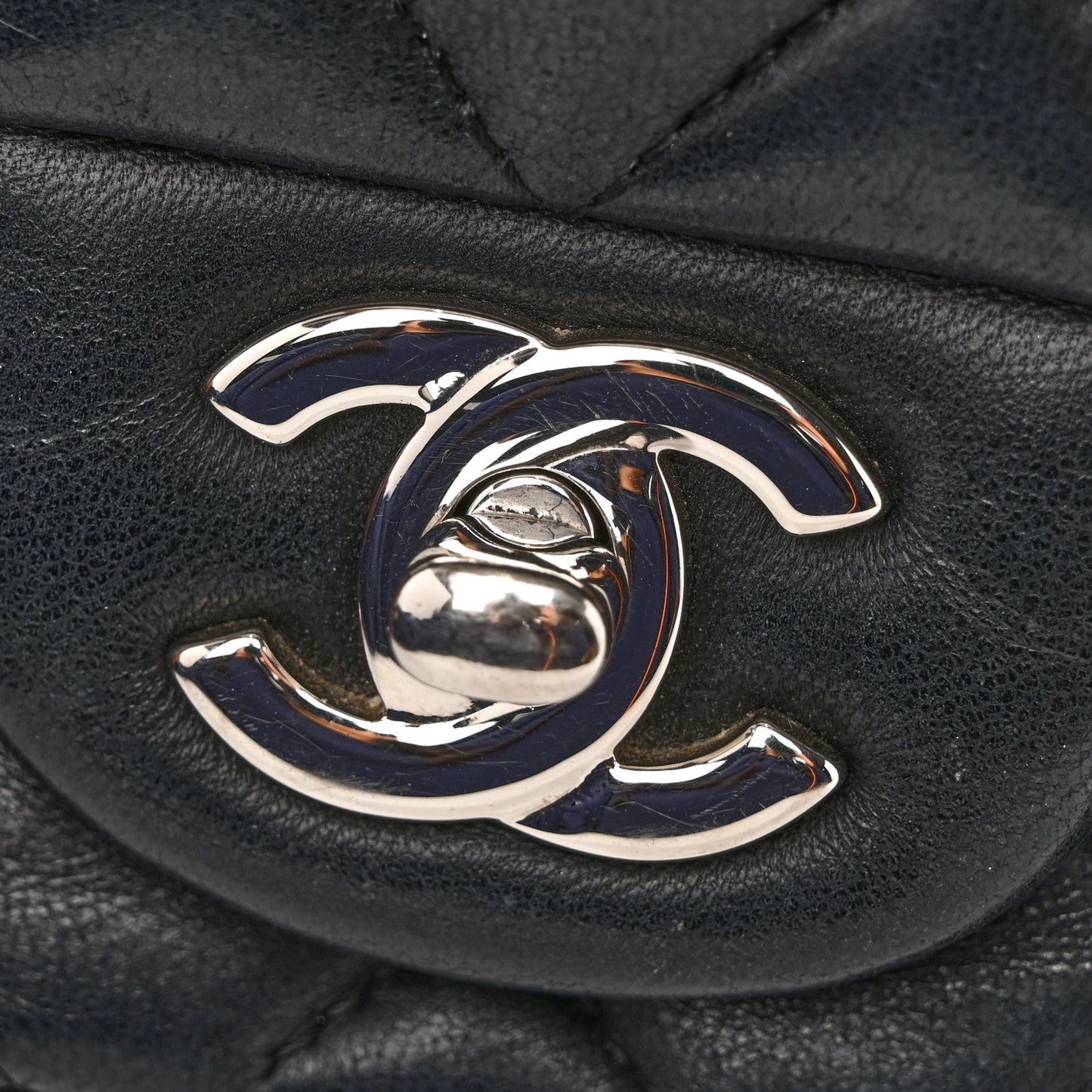Lambskin Quilted Mini Square Flap Black