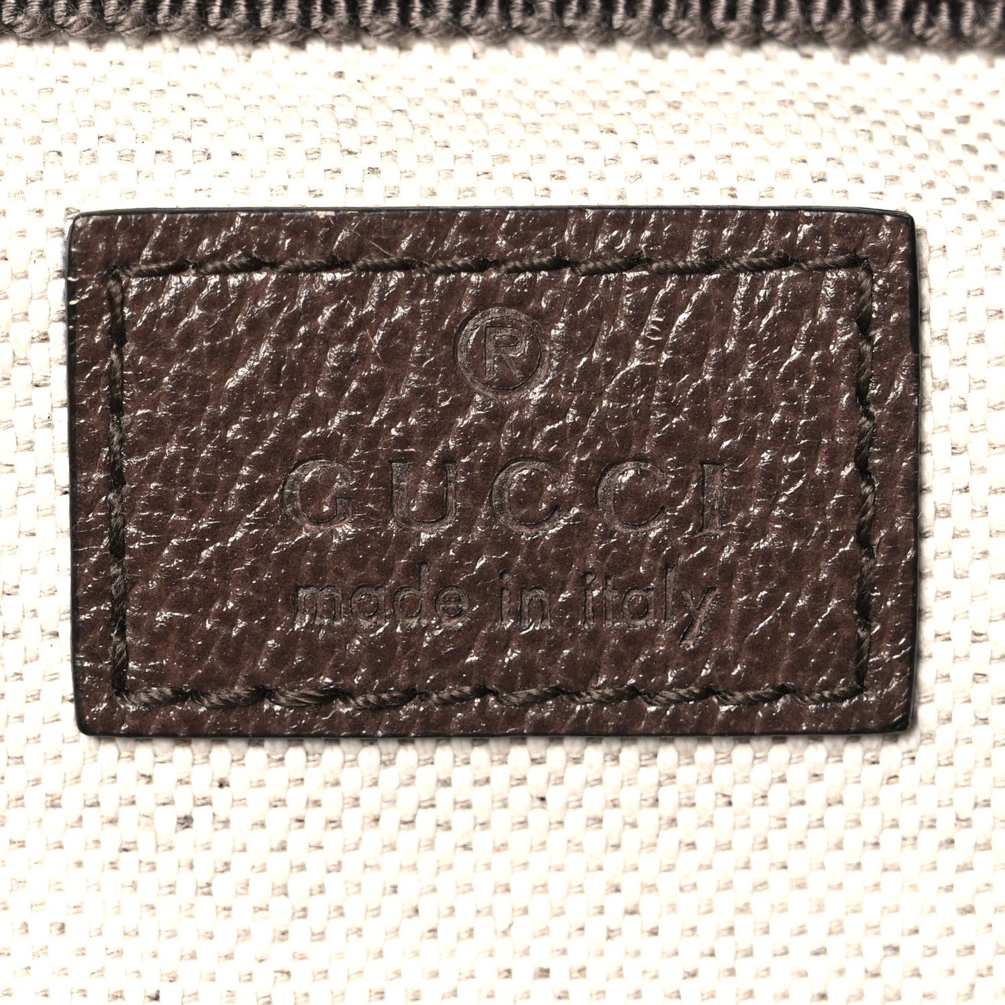GG Supreme Monogram Medium Ophidia Double Buckle Backpack Brown