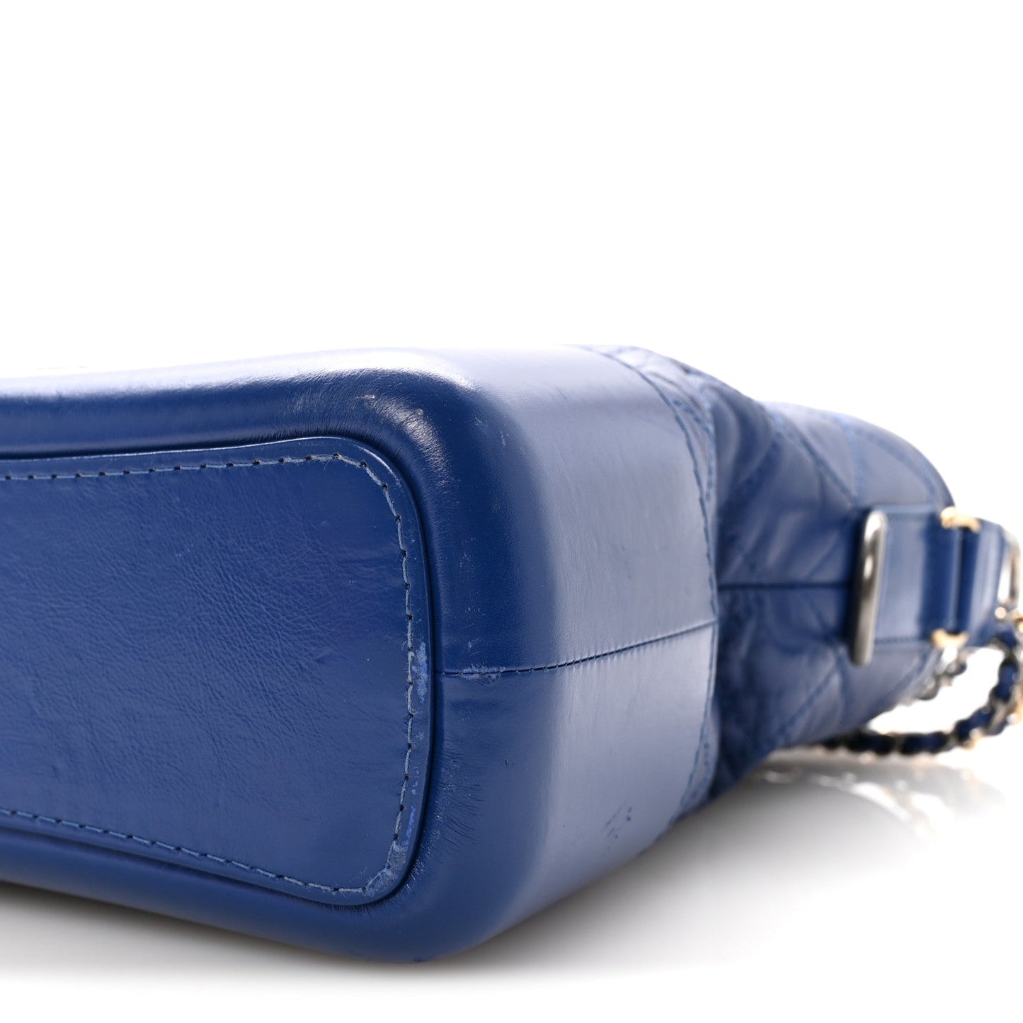 Aged Calfskin Quilted Medium Gabrielle Hobo Blue