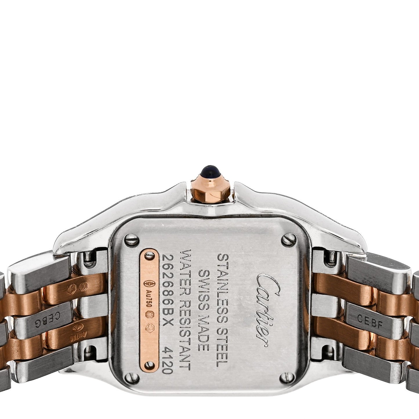 Stainless Steel 18K Pink Gold Diamond 22mm Panthere Quartz Watch