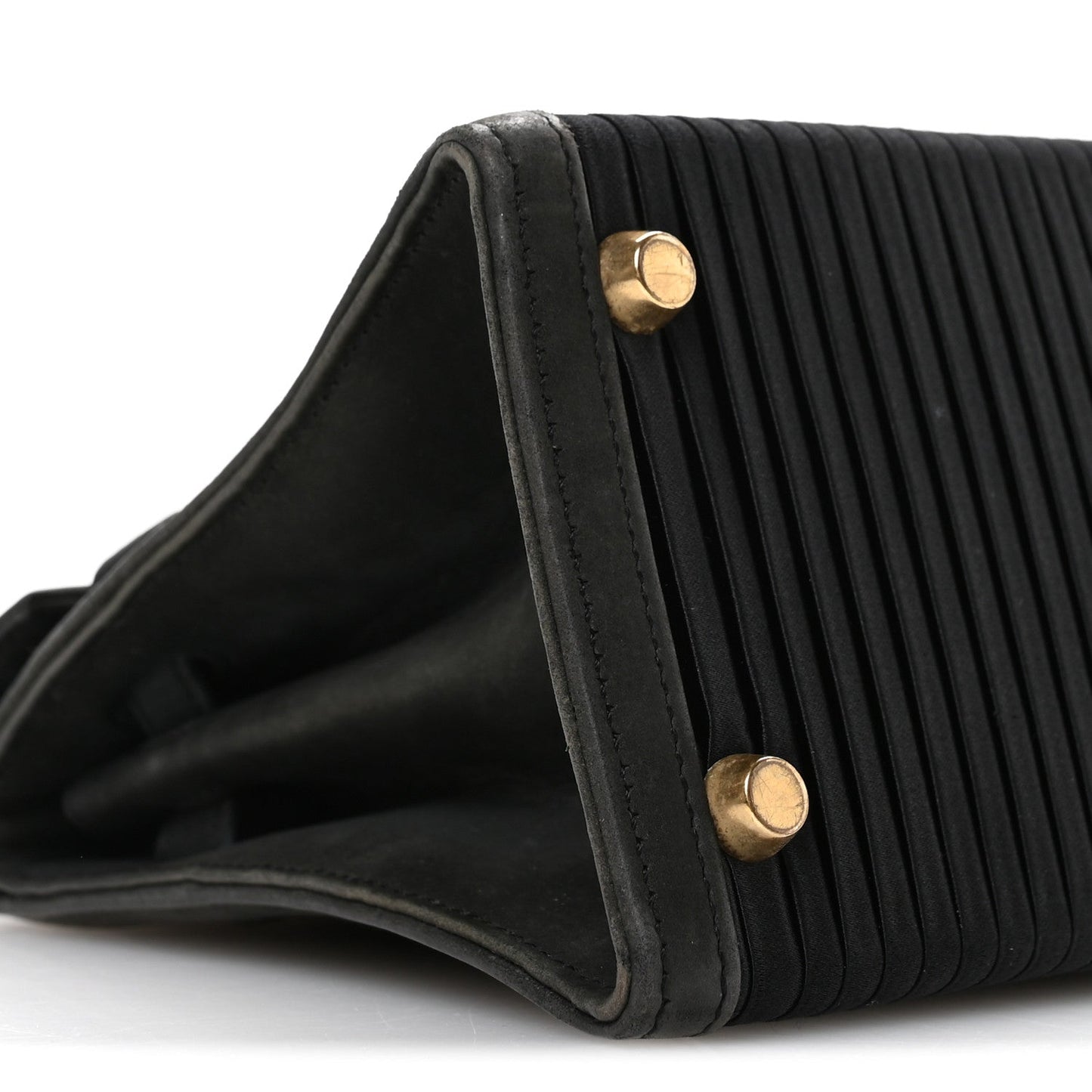 Silk Veau Doblis Pleated Mini Kelly Sellier 20 Black