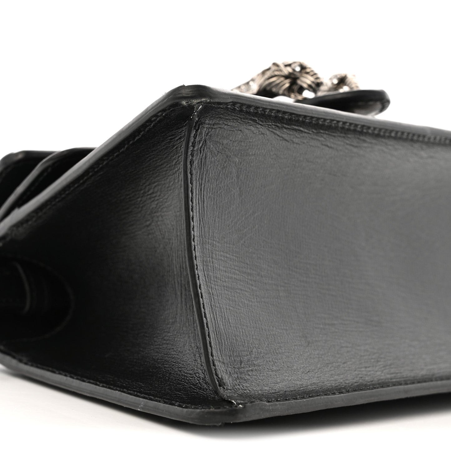 Satin Crystal GG Monogram Mini Dionysus Top Handle Bag Black