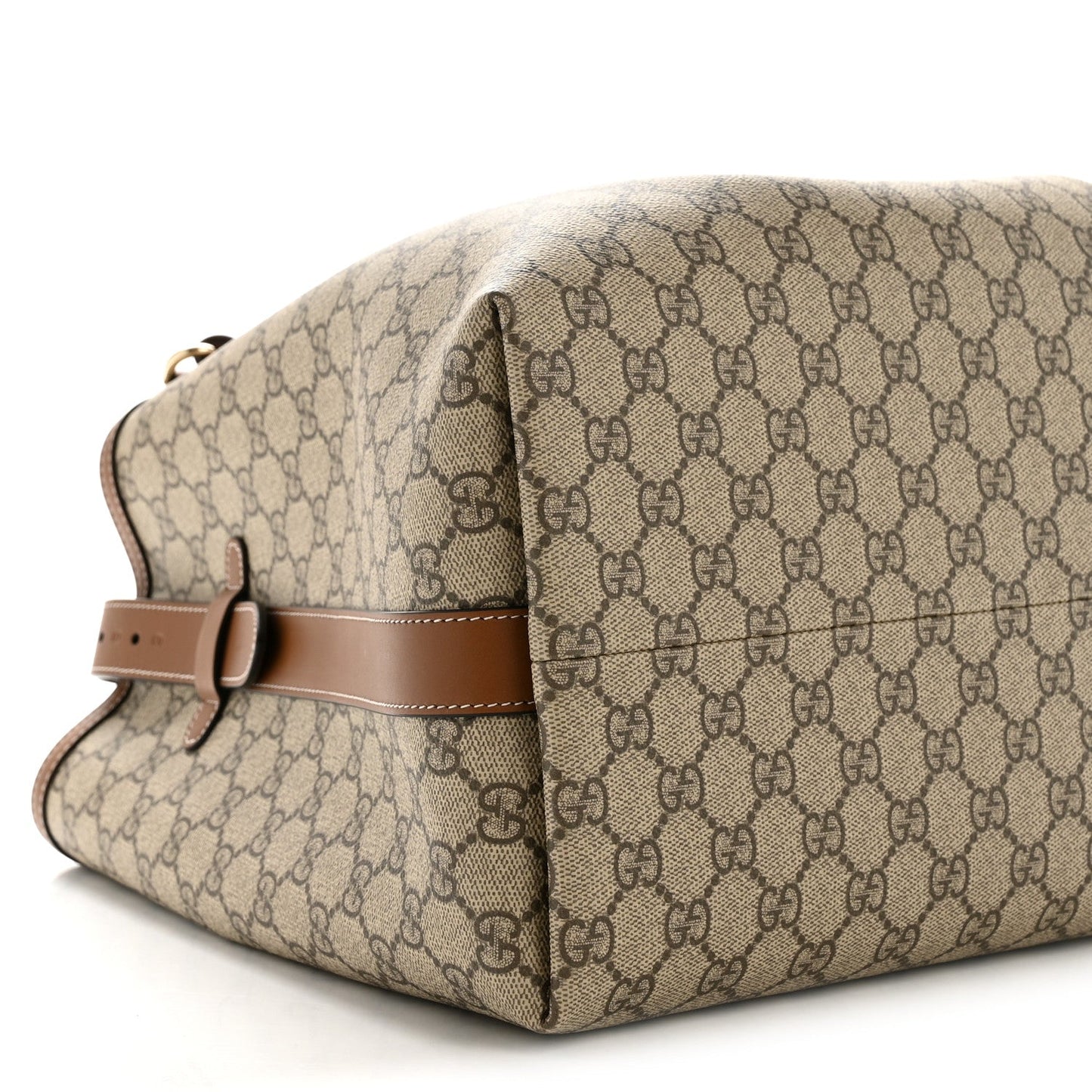GG Icon Monogram Padlock Shoulder Bag Beige Dark Brown