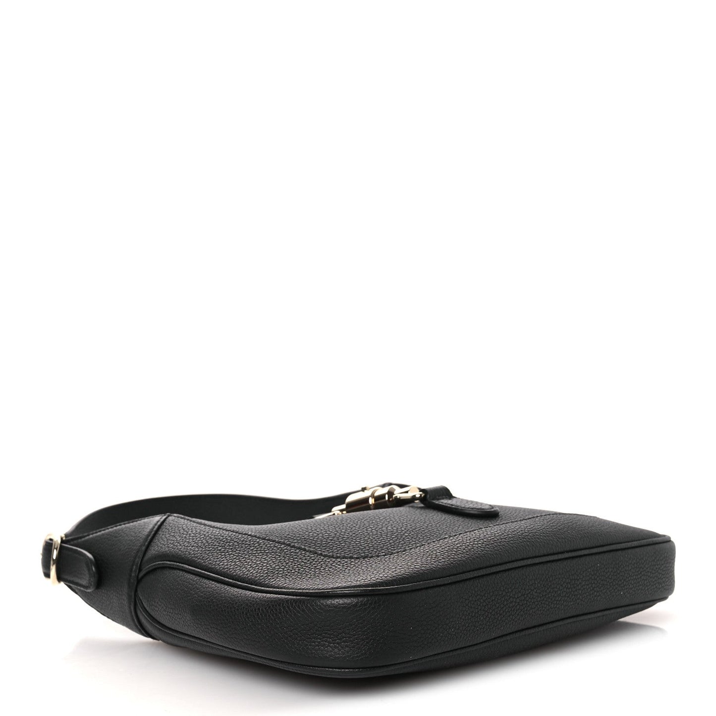Grained Calfskin Web Medium Jackie 1961 Hobo Black