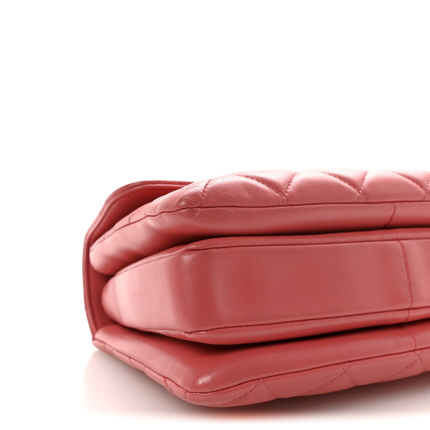 Lambskin Quilted Small Trendy CC Flap Dual Handle Bag Dark Pink