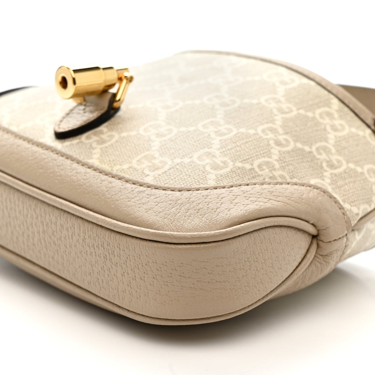 GG Supreme Monogram Textured Dollar Calfskin Mini Jackie 1961 Hobo Beige Mystic White Oatmeal