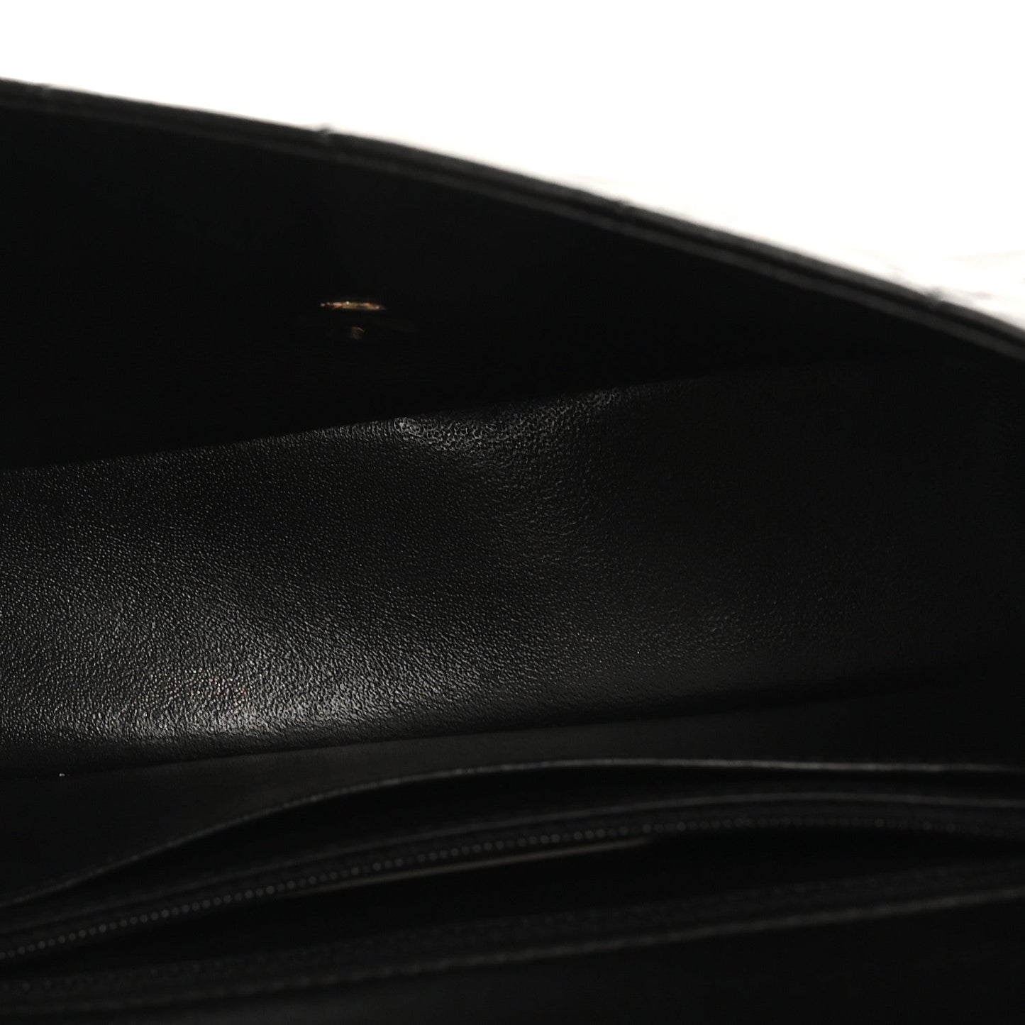 Lambskin Quilted Mini Rectangular Flap Black
