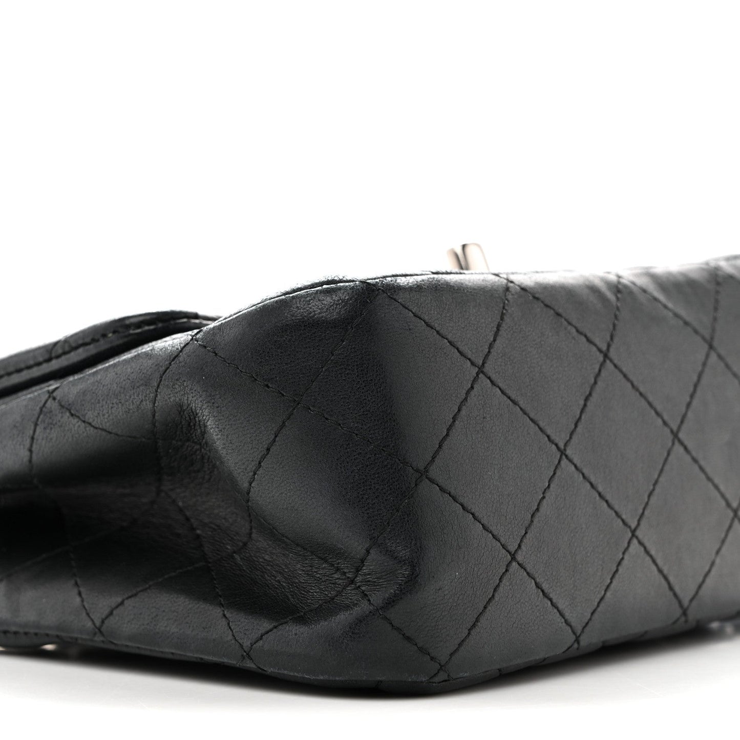 Lambskin Quilted Mini Square Flap Black
