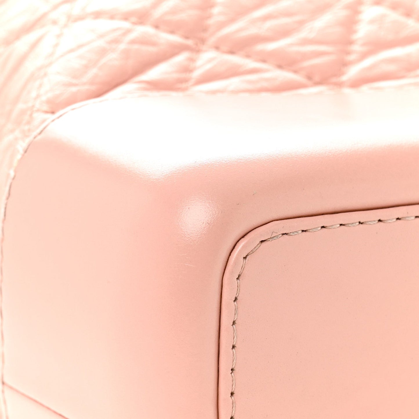 Aged Calfskin Quilted Small Gabrielle Backpack Pink