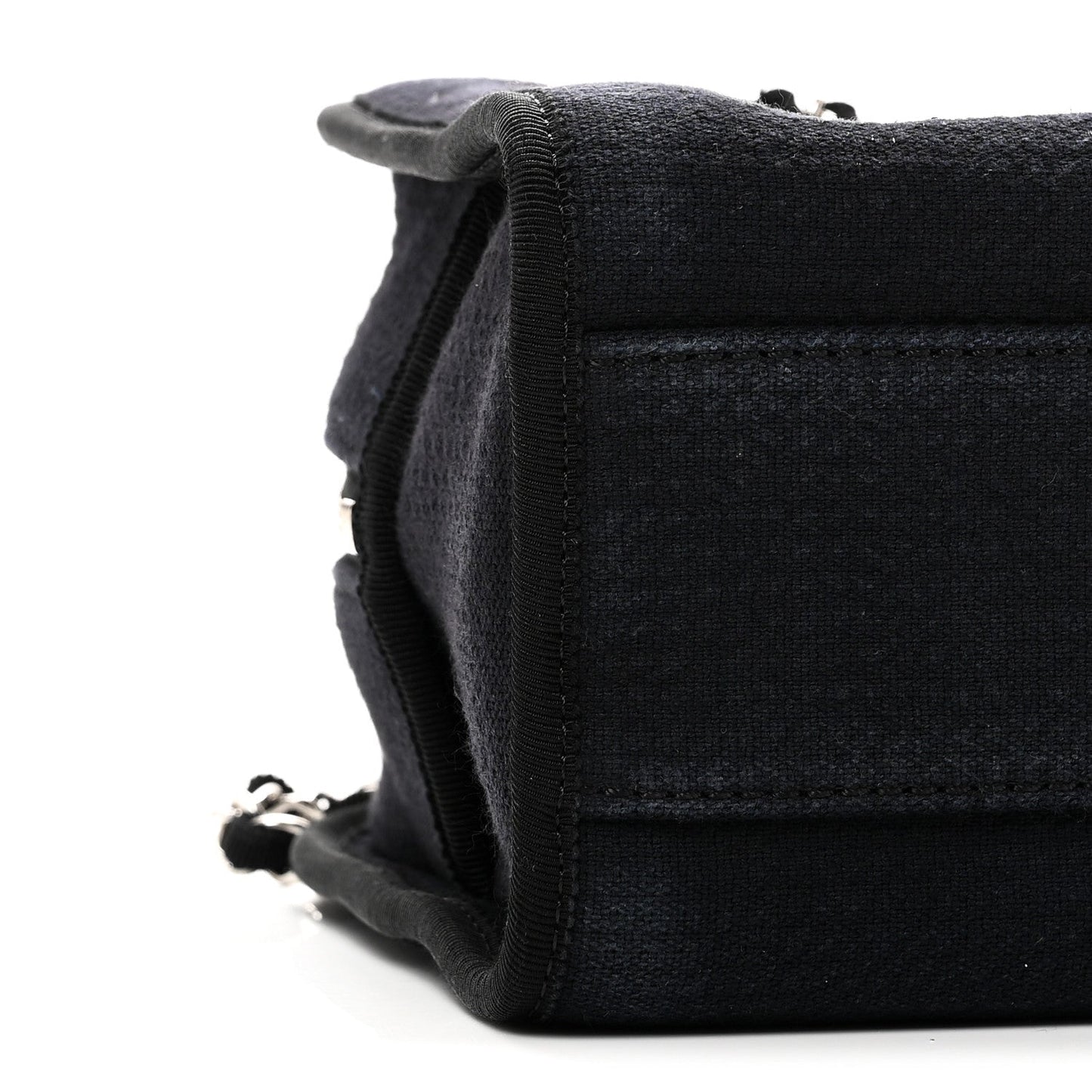 Mixed Fibers Small Deauville Bowling Bag Navy Blue