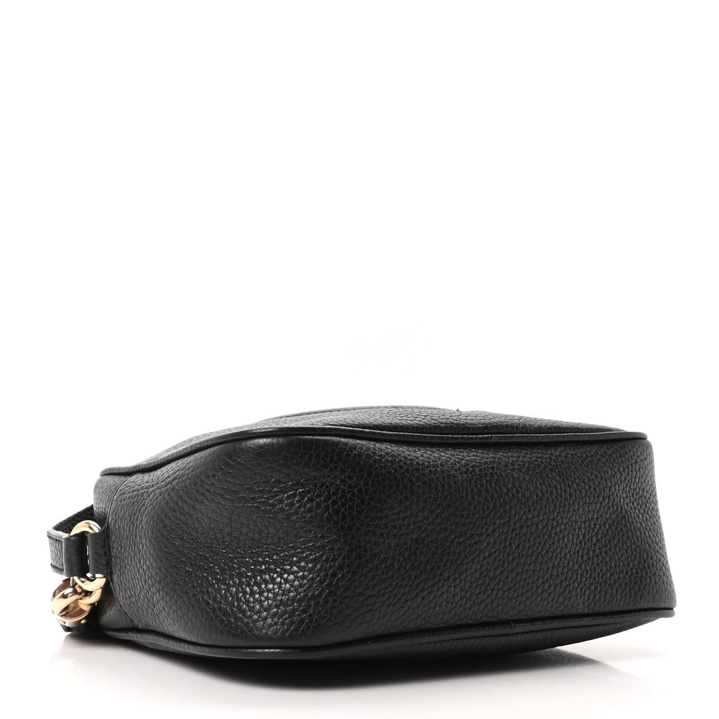 Pebbled Calfskin Small Soho Disco Bag Black